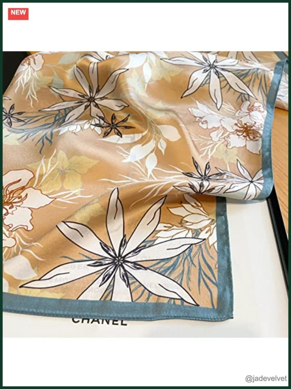 100% Pure Mulberry Silk Square Scarf 26
